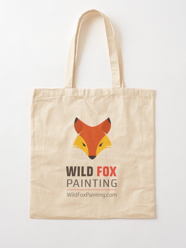 Wild Fox Painting Grocery Tote Bag